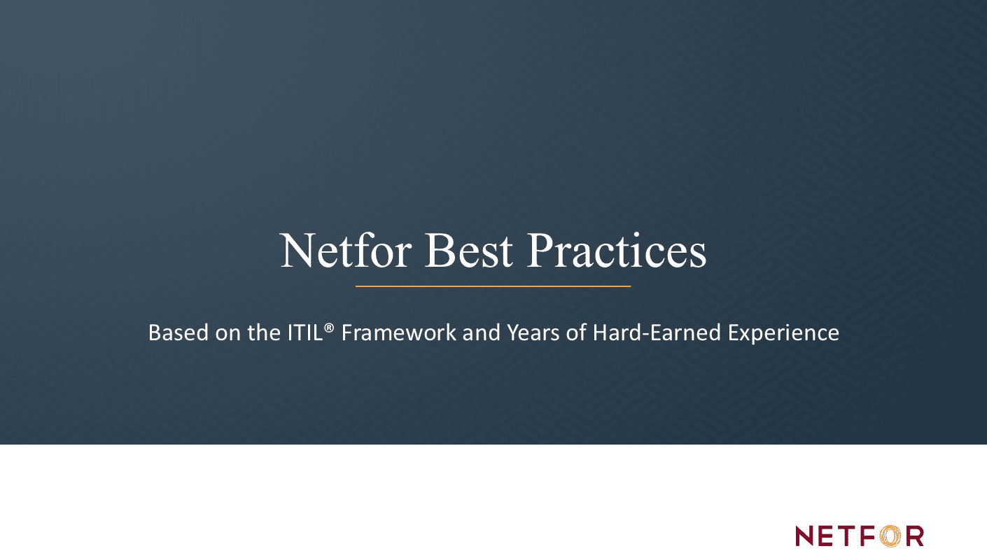 Call Center Excellence Best Practices at Netfor