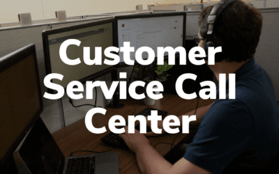 Customer Service call center agent taking a call
