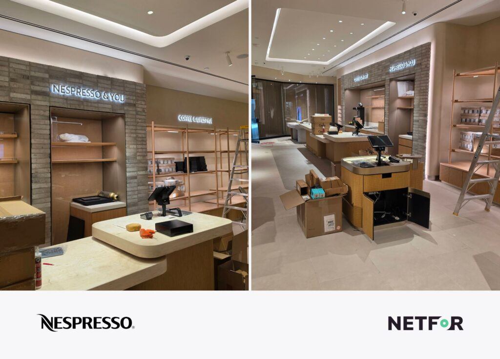 Aruba Access Point in Nespresso Store